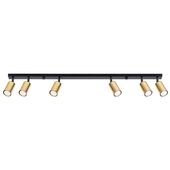 Plafon WINX 6L czarny/złoty