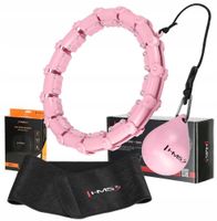 ZESTAW HULA HOP HHW02 LIGHT PINK Z WYPUSTKAMI I OBCIĄŻNIKIEM HMS + PAS BR16