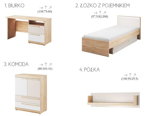 Regał FUN Meble Młodzieżowe na Arena.pl