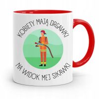 Kubek Czerwony Dla Strażaka Kobiety Mają Drgawki Z Nadrukiem Ze Zdjęciem