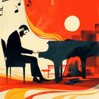 Plakat 80x80cm Pianista