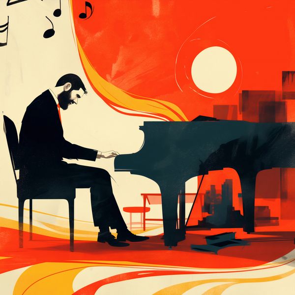 Plakat 80x80cm Pianista zdjęcie 1