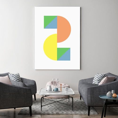 Obraz na płótnie - Canvas, Kolorowe figury geometryczne 60x90 na Arena.pl