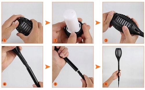 Lampy Solarne Ogrodowe LED Pochodnia Płomień Latarnia Lampki Do Ogrodu na Arena.pl