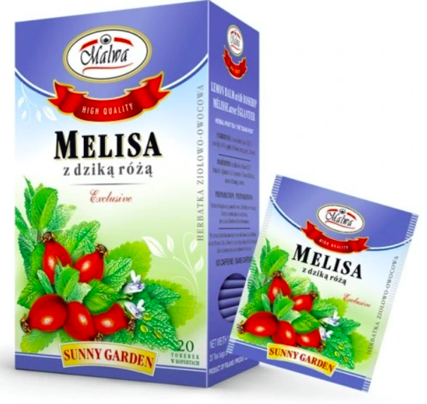MALWA HERBATA 20TB MELISA Z DZIKA RÓŻĄ zdjęcie 1