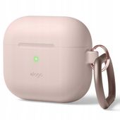 ELAGO Case Etui Silikonowe z karabińczykiem do AirPods 3, Sand Pink