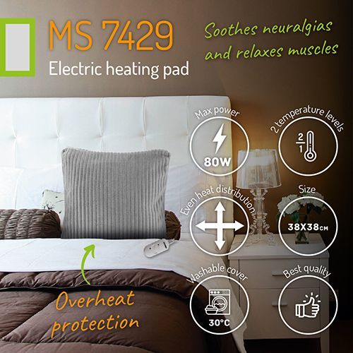 MS 7429 Poduszka elektryczna - szara na Arena.pl