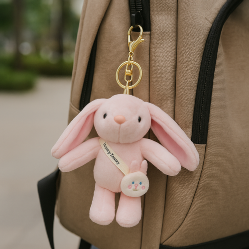 brelok do kluczy puchaty królik, pluszowy różowy brl368r na Arena.pl