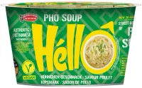 Zupa Pho Hello w misce z makaronem ryżowym o smaku kurczaka 70g - Acecook
