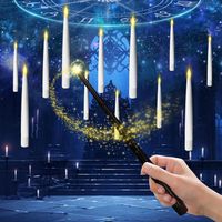 12SZT Floating Candles Led z Magiczna różdżka Halloween Decorations
