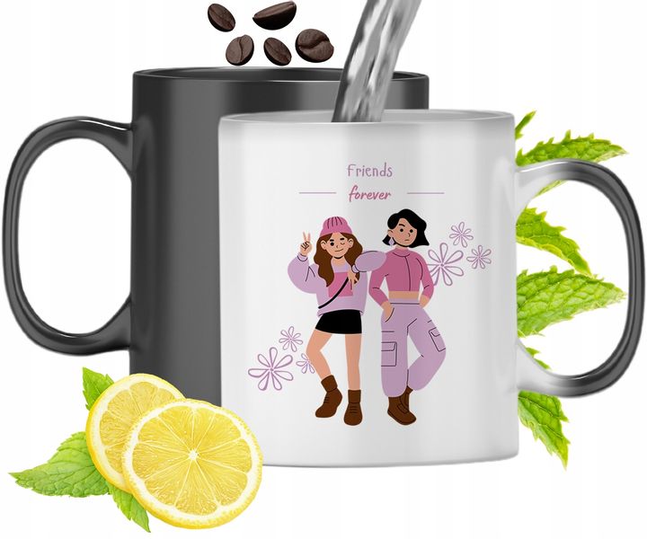 Kubek Magiczny Dla Przyjaciela Zmieniający Kolor Z Nadrukiem Ze Zdjęciem zdjęcie 1