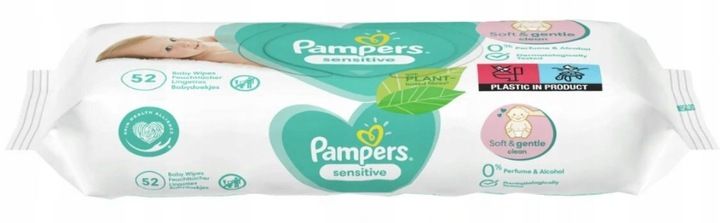 Pampers Chusteczki Sensitive 12x52 szt. zdjęcie 4