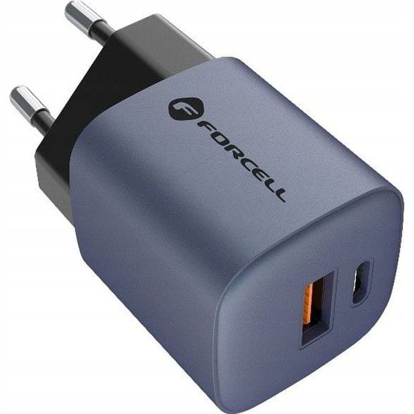 Szybka ładowarka sieciowa USB-C USB-A QC PD 33W Forcell kostka do ładowania zdjęcie 1