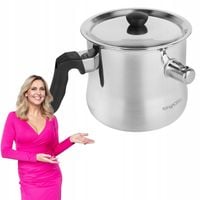 GARNEK do gotowania mleka gwizdkiem INDUKCJA pokrywka GAZ Konighoffer 1,5 l