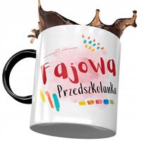 Kubek Czarny Dla Przedszkolanki Fajowa Prezent Z Nadrukiem Ze Zdjęciem