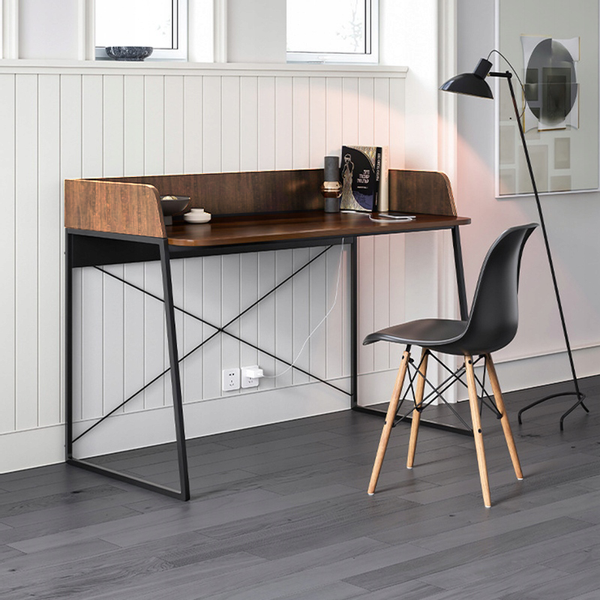 BIURKO KOMPUTEROWE CIEMNO BRĄZOWE POD LAPTOP STOLIK NOWOCZESNE 100 CM LOFT zdjęcie 5