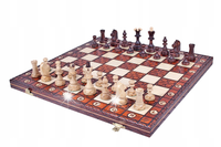 SZACHY JUNIOR drewniane 42x42cm unikatowe zdobienia