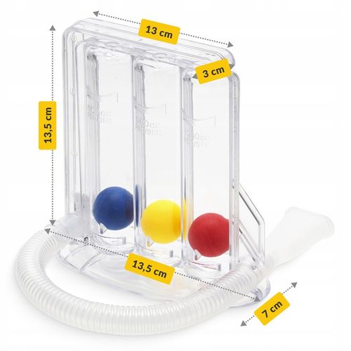 SPIROMETR KULKOWY DO ĆWICZEŃ WDECHU ODDECHOWY REHABILITACJA TRENING na Arena.pl