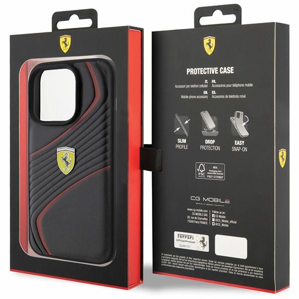 Etui Ferrari do iPhone 15 Pro, Czarny zdjęcie 8