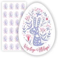 NAKLEJKI jajka pisanki WIELKANOC prezent kartkę kopertę 24 szt.