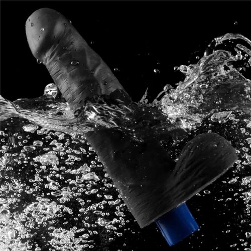 9" real softee rechargeable tpe vibrating dildo(black) na Arena.pl