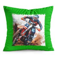 PODUSZKA ZIELONA PREZENT - MOTOR MOTOCYKL MOTOCROSS