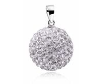 ZAWIESZKA BIAŁA KULKA SWAROVSKI DISCO CRISTAL 16MM