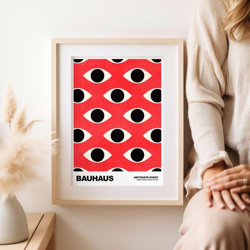 Plakat bauhaus oczy pattern 30x40 cm na Arena.pl