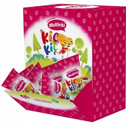 MULTINKI KIC KIC LIZAKI WITAMINOWE SMAK MALINOWYMU zdjęcie 1