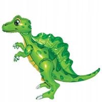Balon foliowy dinozaur stojący ZIELONY ruchomy