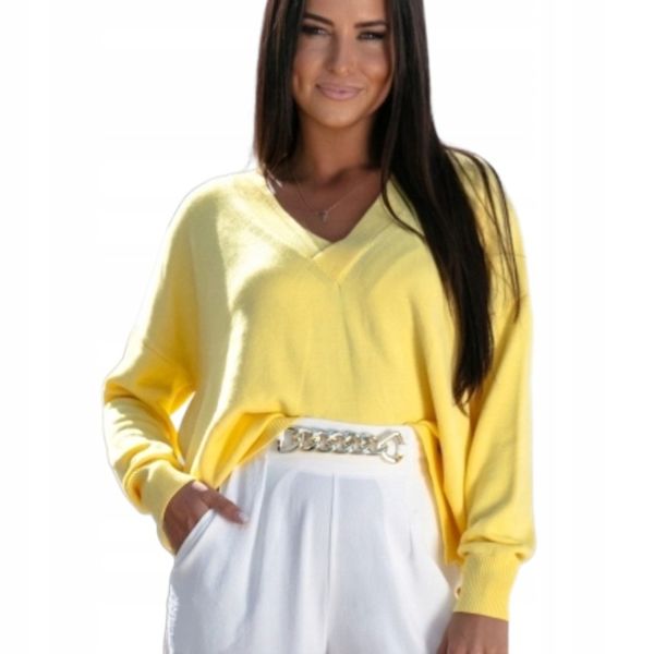 COCOMORE Sweterek Bluzka V Żółty zdjęcie 1