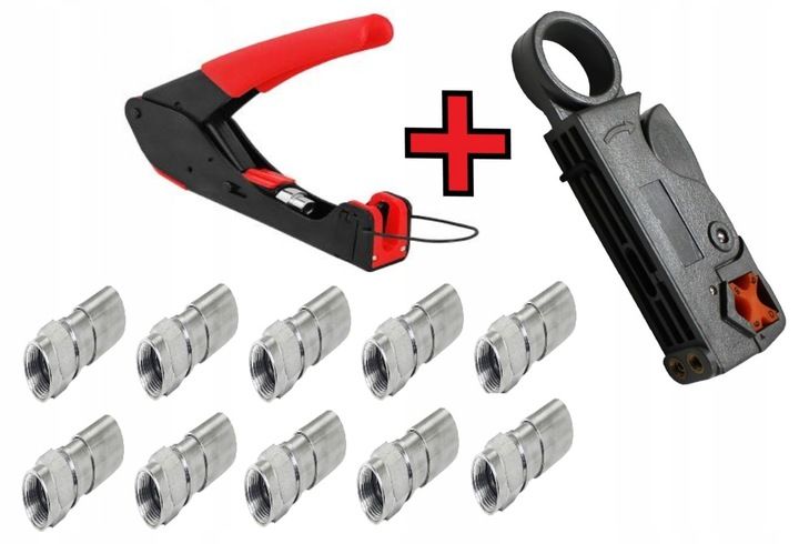 Zestaw Instalatora Zaciskarka Obieraczka 10 wtyków zdjęcie 1