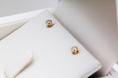 Złote kolczyki KZD2556 - Diament na Arena.pl