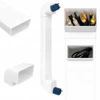 KANAŁ TELEWIZYJNY PRZEPUST KABLOWY PŁASKI TELEWIZORA 110x55 mm PODTYNKOWY