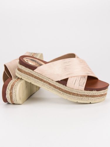 PUDROWE KLAPKI ESPADRYLE Rozmiar - 39 na Arena.pl