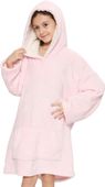 Kocobluza dziecięca 2w1 oversize ciepła bluza z kapturem czerwona krata
