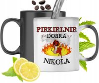 Kubek Magiczny Dla Nikoli Czarny Zmieniający Kolor Z Nadrukiem Ze Zdjęciem
