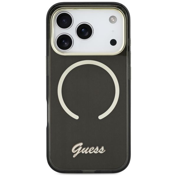 etui guess iml script metal magsafe do   iphone 17 pro czarny zdjęcie 3