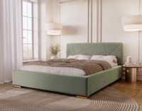 Łóżko tapicerowane Diana 140x200 z pojemnikiem + stelaż metalowy