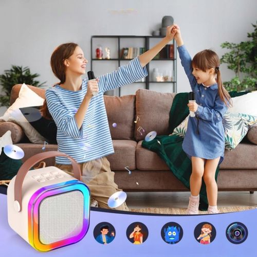 Bezprzewodowy Zestaw Do Karaoke Dla Dzieci Bluetooth Głośnik + 2 mikrofony na Arena.pl