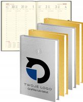 PLANER Z TWOIM LOGO NADRUKIEM tygodniowy kalendarz A4 złoty srebrny 5 szt