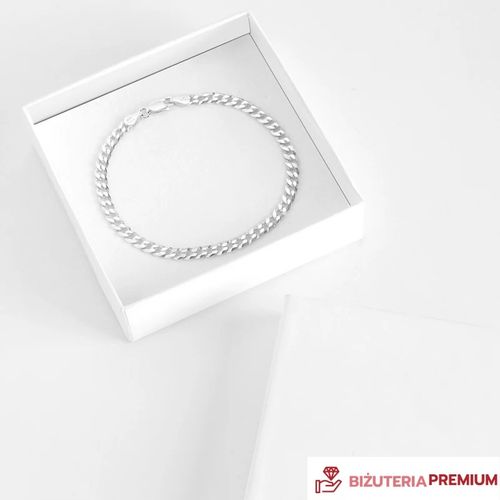 Bransoletka Srebrna Męska Pancerka 4mm SREBRO pr. 925 WŁOSKA + GRATIS na Arena.pl