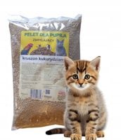 KRUSZON kukurydziany ZBRYLAJĄCY drobny ŻWIREK DLA KOTA naturalny BIO 10,7 L