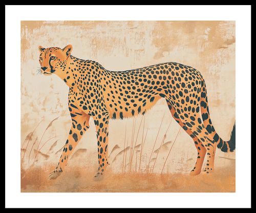 Plakat 50x40cm Gepard w Ruchu na Arena.pl
