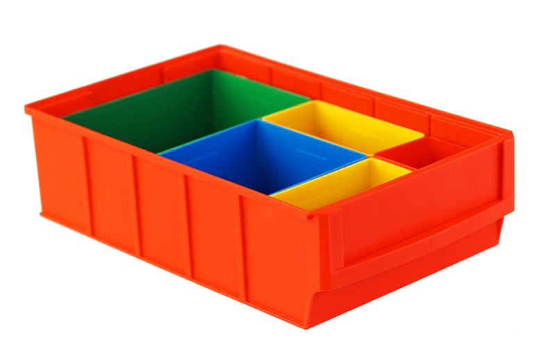 Zestaw pojemnik regałowy 300B + wewnętrzne, Niebieski zdjęcie 1