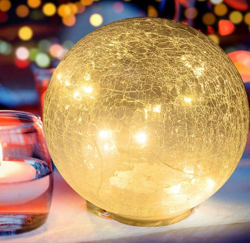 OŚWIETLENIE SŁONECZNE LED KULA SZKLANA 12,5CM SZER SOLAR na Arena.pl