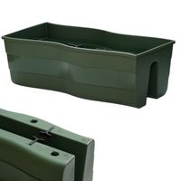 Doniczka na balustradę Wave 60 | Zielony ciemny