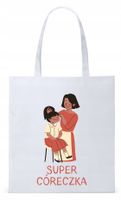 Dla Córki Córeczki Prezent Torba Eco Biała Shopper Z Nadrukiem Ze Zdjęciem