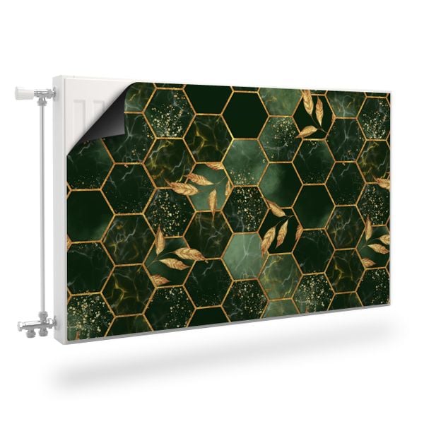 Maskownica MAGNETYCZNA Na Kaloryfer MOZAIKA Marmur Liście 80cm x 60cm zdjęcie 1