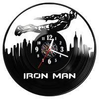 Zegar ścienny z płyty winylowej Iron Man 1270.14